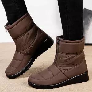 여성 2컬러 겨울 방수 스노우부츠 패딩부츠 털슬립온