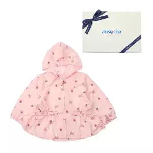 [압소바](마산점)(압소바 26년SS 유아 아기점퍼,출산,백일,돌선물)베라후드 화섬점퍼(A1123106)핑크