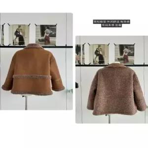 추동 여성용 퍼 데일룩 세무 두꺼운 털 일체형 코트 모피 DAOL4