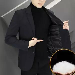 남성패션 정장 자켓 패딩 추동코트 융털 라이트 그레이 블랙 세탁 DL4