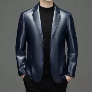 남성패션 정장 자켓 추동 캐주얼 리얼 가죽 코트 고급 비즈니스 방풍 보온 DL4