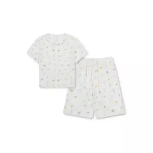 탑텐 키즈 MKF5UI3013 공용 쿄니 라운드넥 레이온 5부 파자마 셋업 453724