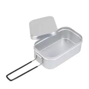 군용반합 캠핑반합 사각도시락 군용 라면 냄비 손잡이 접이식 스텐반합