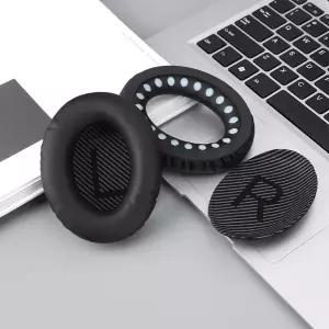 호환  교체용 이어 패드 부드러운 단백질 가죽 헤드폰 이어 쿠션 Bose QuietComfort QC25 QC15 QC35용 메모