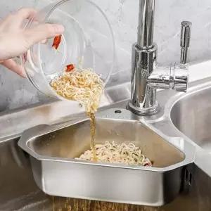 깔끔스텐 싱크대 음식물 수거통 바구니 수세미 거치대