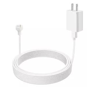 구글 네스트 캠 실외 또는 실내용 전원 케이블 배터리 2세대 16FT/5M 내후성 충전 어댑터 5V 2A