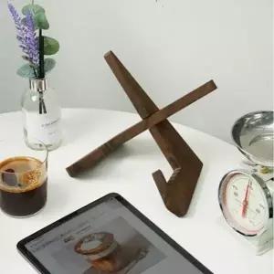 ( )단단한 원목 우드 책 서재 거치대 독서대