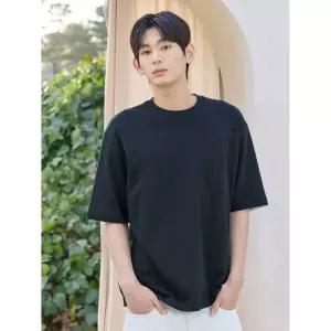 탑텐 공용 COOL Air 코튼 더블니트 오버핏 T 5부_MSG2TS3701 377711