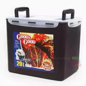 ( )냉장고정리용기 20L 김치보관용기 김장김치통 밀폐용기 식품용기 핸들 김장용기