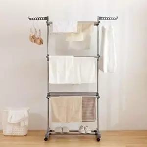 [SBD] 접이식 빨래 바퀴 이동식 빨래건조대 대형 건조대