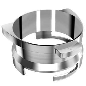 RVRQWQ 54mm 에스프레소 도징 깔때기, 핸즈프리 브레빌 바리스타 포터필터용 그라인더 트리거 포함