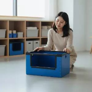 ( )단프라 이사박스 대용량 물류창고 정리함 플라스틱 적재 수납함