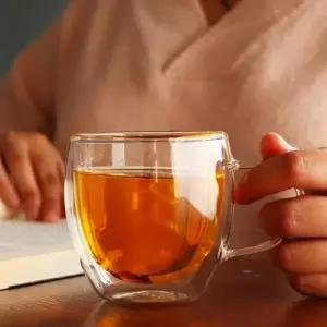 유리컵 이중 내열 컵 커피잔 150ml