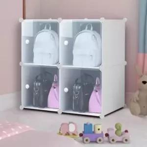 (색상1 2칸(1열2층))1열2칸 정리함 수납장 가방 보관함 핸드백 조립식