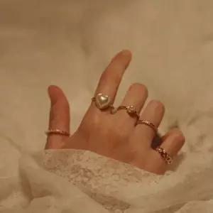 귀찌 진주 귀걸이 하트 빅 5pcs 반지세트