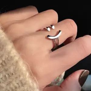 스마일 스톱워치 알레르기 패션 링 카운트업 은반지