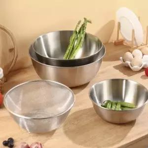 ( )가정용 스텐 믹싱볼 양푼이 다용도 도구 믹싱볼 채반