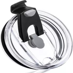 예티 램블러 20온스 교체용 뚜껑 올드 스타일 Rtic 등 빨대 친화적 텀블러 컵 커버 블랙