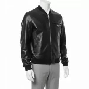 프라다 리버시블 로고 가죽 자켓 UPW280 038 F0002