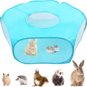 프라임 펫 소형 동물 놀이펜 기니피그 지퍼 커버가 있는 접이식 햄스터 케이지 텐트 토끼 고양이를 위한