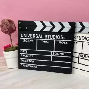 [문구] 촬영용 슬레이트 클래퍼보드 무비 촬영 소품 블랙 컬러 클랩 보드