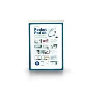 [문구] 떼엇다붙였다 A3 포켓패드 안내판 파랑부착판 게시판 안내패드 POP 전시판