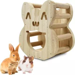 토끼 나무 건초 사료 알팔파 티모시 디스펜서 햄스터 매달기 고정 먹이 맹거 다람쥐 귀여운 덜 지저분한 풀