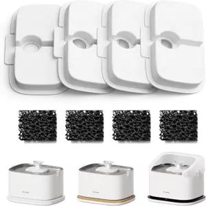 펫리브로 고양이 분수 필터 도크스트림용 교체 및 스펀지 4팩 WF106/WF116/WF105/WF115/WF005 반려동물