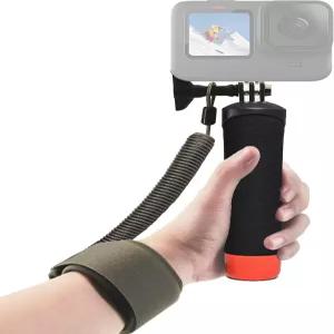 FitStill 방수 모노포드 플로팅 핸드 그립 스노클링 셀카 폴 스틱 + 강철 코어 안전 손목 스트랩 로프 Go