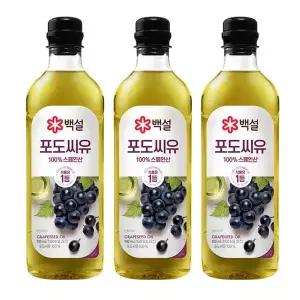 백설 포도씨유 900ml 3개