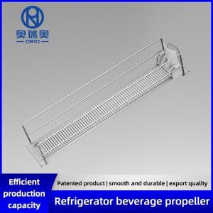 자동 탄산음료 캔 디스펜서 소매용 투명 슬라이드 레일 보관 정리대 냉장고용 스프링 푸셔