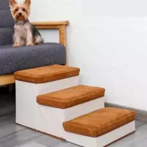 [반려] 강아지 애견계단 수납형 공간활용 조립형 펫파마 3단