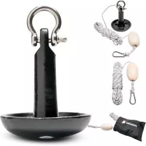 가방 로프 부표 스테인리스 하드웨어가 포함된 뉴포트 프리미엄 5파운드 버섯 앵커 키트