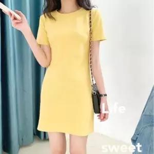 [옷은날개] 데일리 반팔 미니 롱원피스 시원한 쉬폰원피스 편한