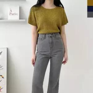 [옷은날개] 카라넥 오피스룩 빅사이즈라운드넥 롱 티 베이직 봄