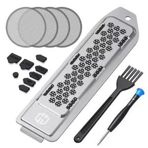 팬 더스트 필터와 포트 플러그가 있는 PS5 오리지널 M.2 SSD 방열판 커버 과열 방지 및 먼지 축적 위한