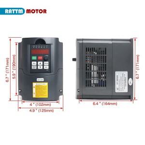 EU 재고 있음 ER20 수냉식 스핀들 키트, 2.2kw 인버터, 80mm 브래킷, 75w 워터 펌프