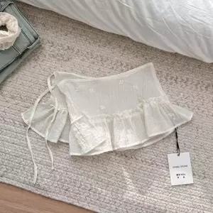 여성 레이어드 치마 시스루 레이스 스커트