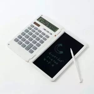 화이트 포켓형 LCD 전자계산기 메모가능