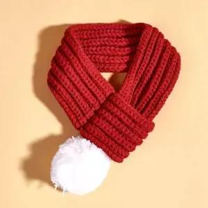 [RIZPICK]강아지 고양이 뜨개방울 목도리 반려동물 케이프