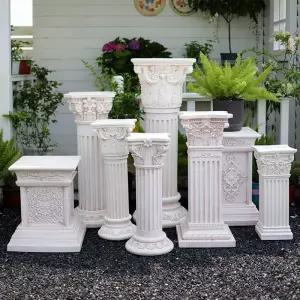 아테네 로마 석고기둥 그리스기둥 화분받침대