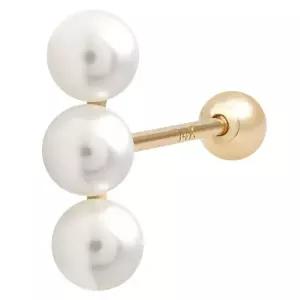 14K GOLD 진주 버블팝 기본 골드 금 피어싱 아웃컨츠 귓볼피어싱