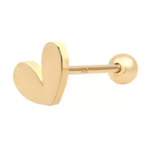14K GOLD 하트 기본 골드 금 피어싱 아웃컨츠 귓볼피어싱