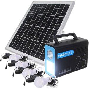 태양광 발전기 휴대용 12V 패널 조명 충전 가정용 캠핑카 세트