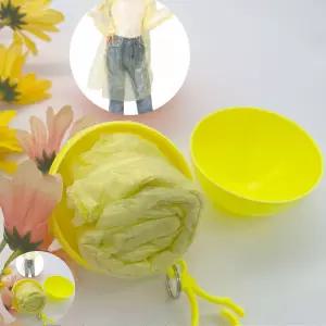 학생우비 파스텔 남여공용 우의 우비 휴대용 비옷 키링 캡슐볼