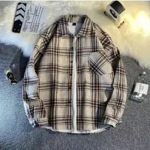 남친 데일리 셔츠 체크 겨울옷 기모 남방 커플 빅사이즈 상의 다올4