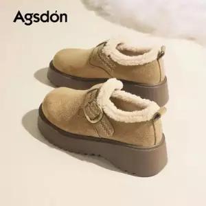 여성용 추동 통굽 버켄 러블리 슈즈 아우구스탕가 미들부츠 소프트 면화 임산부 신발 부츠 다올4