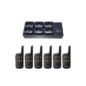 모토로라 디지털 생활무전기 블랙 6대+6구 멀티충전기
