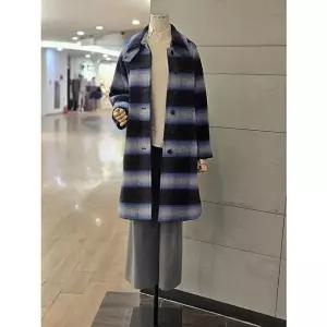 발렌시아 알파카 비죠장식체크 오버핏코트25AMH24 505225