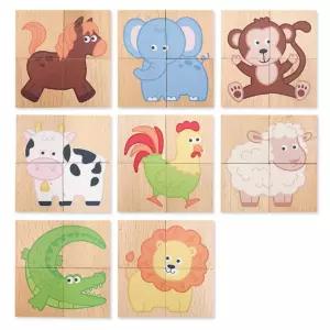 유아 원목 자석블록 동물 어린이날선물 유아완구 애기장난감 블럭교구 아가장난감